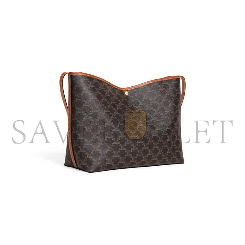 Ce1i*e soft shopper bag in triomphe canvas and calfskin 123912gxc.04lu (32.5*24.5*14cm)